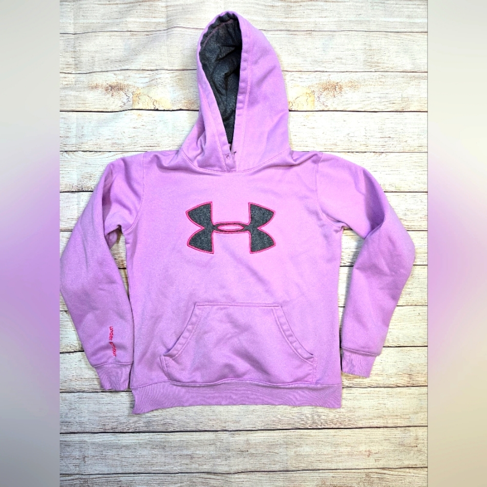 Pink/purple Under Armour Women's hoodie. Size Small